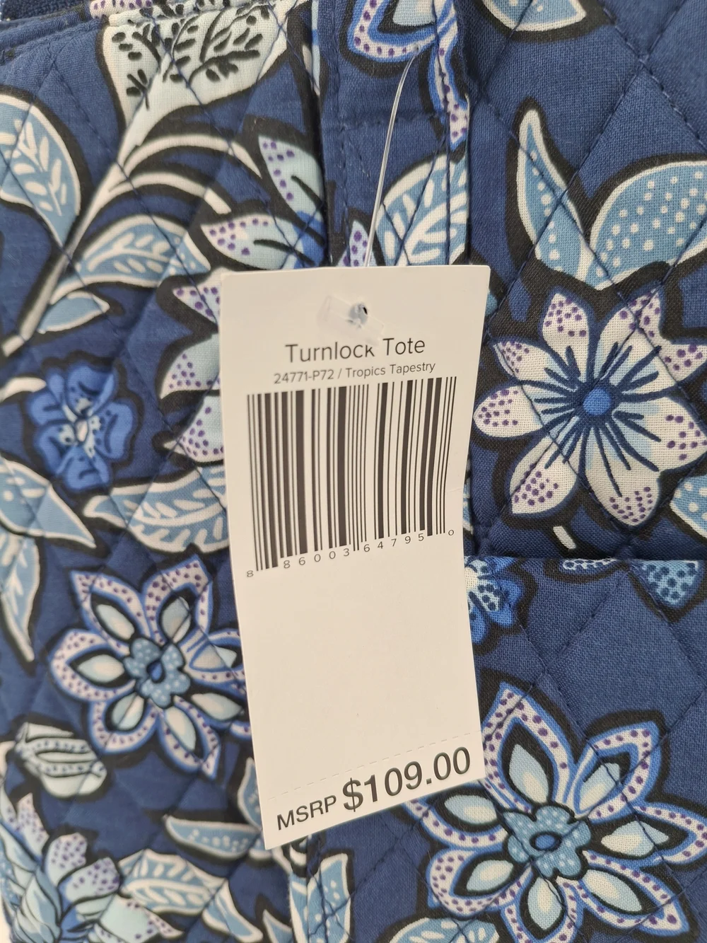 ✨NWT Vera Bradley Turnlock Tote Bag in Tropics Tapestry - Laptop Sleeve✨